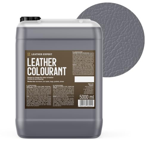Leather Expert Bien couvrante Peinture pour Cuir 5000ml - À base d'eau Couleur Cuir - Pour Reparation Cuir Voiture et Canapé