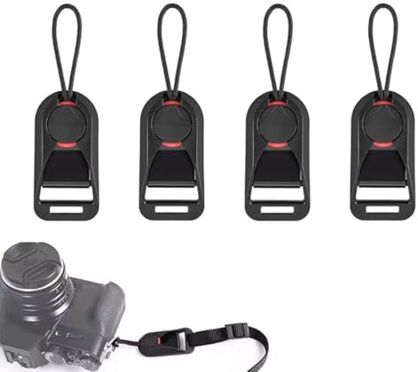 UYVPAER 4 Pièces Adaptateur de Courroie D'appareil Photo, Boucle à DéGagement Rapide de l'Appareil Photo, Connecteur de la Sangle de l'Appareil Photo, Universel pour La Plupart Des CaméRas