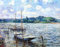 DTAUPREB Malen nach Zahlen Sets Boot und Ponton DIY Ölgemälde auf Leinwand mit Pinseln Acrylpigment Zeichnung Lackierung