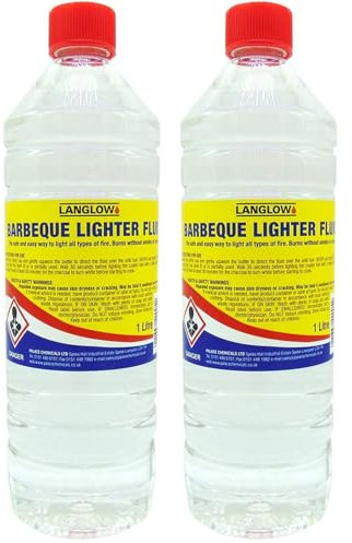 Barbecue Firelighter Odourless Fluid 1L – Pack of 2 – Quick & Clean Ignition for Charcoal BBQs, Log Burners, Fire Pits, Camping Grills & Bonfires – Easy Lighting Fuel for Outdoor Cooking