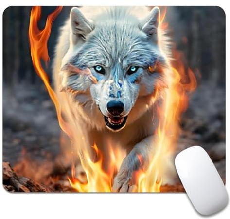 Wolf (5) Mauspads Leichtes Mousepad Tragbar Mauspad Für Zuhause Büro Pc 25X30Cm