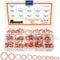 Rustark 320 Pcs Copper Flat Washers Assortment Kit Metric Sealing Washers M5 M6 M8 M10 M12 M14 M16 M20（12 Sizes）