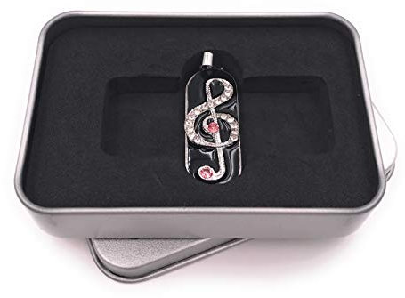 Onwomania Clef Note Musique Pierre Rose Clé USB dans Une boîte Cadeau 8 Go USB 2.0