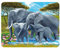3D LiveLife Magnet - Pachyderm Pals from Deluxebase. Lenticular 3D Elephant Fridge Magnet. Magnetic decor for kids and adults with artwork licensed from renowned artist, Michael Searle