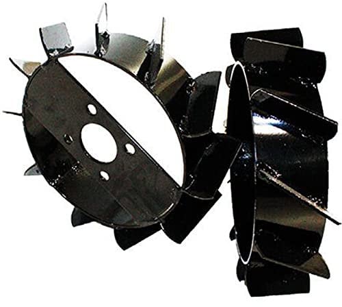 Bricoferr PT60003 Rueda Metálicas 60mm (aperos de motoazada), Negro., 1 unidad