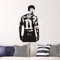 Neymar Fußballspieler Wandkunst Aufkleber Wandtattoo Sport Vinyl Wandbild Hausdekoration Berühmter Fußballspieler Aufkleber 43X78Cm
