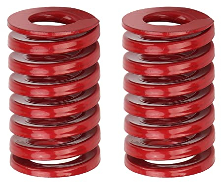 Matrizenfeder 2 Stück Rote Formlastfeder Stützfeder für Kofferraum-Heckklappenstrebe, 25 mm Außendurchmesser Spiralprägung Druckfeder Ersatz für Model 3 2017-2020