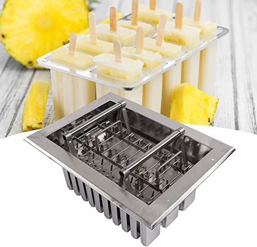 Moules de crème glacée en acier inoxydable argenté 30 pièces DIY moule de crème glacée machine à glaçons machine à glaçons pour le commerce Moules à bâtonnets glacés