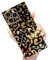 KERZZIL Elegant Compatible with iPhone 13 Pro Max Square Edge Case, Cute Luxury Leopard Pattern Plating Case Camera Protector Soft TPU Shockproof Protective Corner Back Cover(Black)