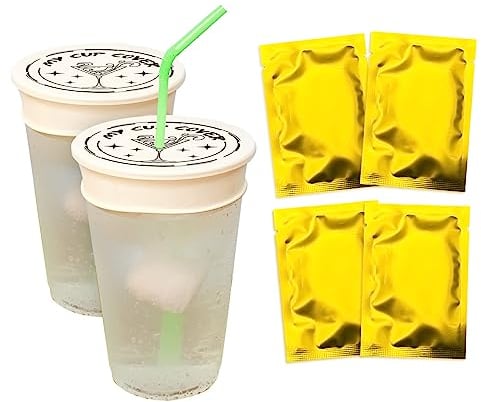 Kireida® 4 Stück Anti-Spill Lid, mit Strohhalm-Loch Getränkeabdeckungen von Becherabdeckungen, für Partys, Wiederverwendbarer Latexüberzug, Einfach zu Säubern(Cocktail Glas)