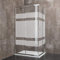 Box Doccia 195Cm H Rettangolare Con Ante In Cristallo Temperato Serigrafato da 6 mm Struttura Alluminio Anodizzato Maniglie in Acciaio Cromato E Porte Scorrevoli Cabina Bagno Design (70 x 120 cm)