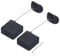 sourcing map Retractable Cable Lock with Double-Sided Adhesive Slow Remote Control Security Lock Arc Terminal for TV, DVD,Showroom,Remote,600g 2Set Black