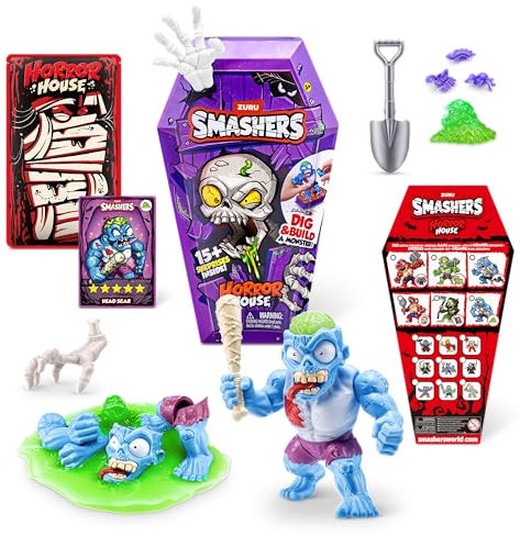 Smashers Horror House de ZURU, Juguete Interactivo, Juguete Coleccionable para niños y Adolescentes (30 cm), (Zombie)