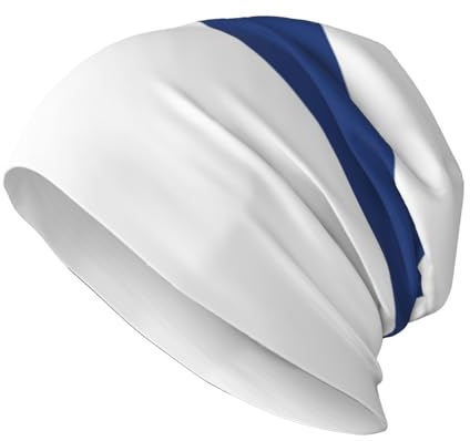 Klassische Wintermütze aus warmer Milchseide für Herren und Damen, weiche Stretch-Strickmütze für Herbst, Flagge von Algerien, Finnische Flagge, Einheitsgr��e