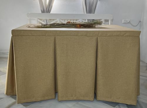 INUSUAL Ropa o Falda de Camilla Primavera/Verano 120x70x72. Se Hacen a Medida (Mostaza)