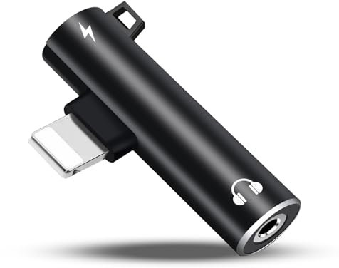 PNGOS Phone Aux Adapter Light auf 3.5mm Klinke Kopfhörer Adapter Audio Konverter 3,5‑mm-Kopfhöreranschluss Adapter für Phone 14/13/12/11/X/XS Max/XR/8/7