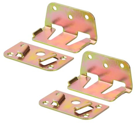 Möbel Hardware, Stabiles 2er Set Mittelbalkenverbinder, Holzbett Hardware Verbindungsstücke, Praktische Bett Steckverschlüsse, Für optimale Sicherheit und Haltbarkeit Ihres Betts