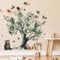 Wandtattoo Tiere Baum Wandaufkleber, Bär Hase Hirsch Waldtier Wandsticker, Wanddeko für Babyzimmer Schlafzimmer Wohnzimmer Kinderzimmer