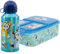 FLASHPRIX Bluey Set de repas pour l'école ou à emporter idéal pour les enfants, bouteille en aluminium de 400 ml et croque-monsieur avec plusieurs compartiments