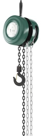 1T Kettenzug 3 M Handkettenzüge 1000 Kg Tragkraft Flaschenzug Hebezug Hand Kettenzug für Baustellen und Werkstatten