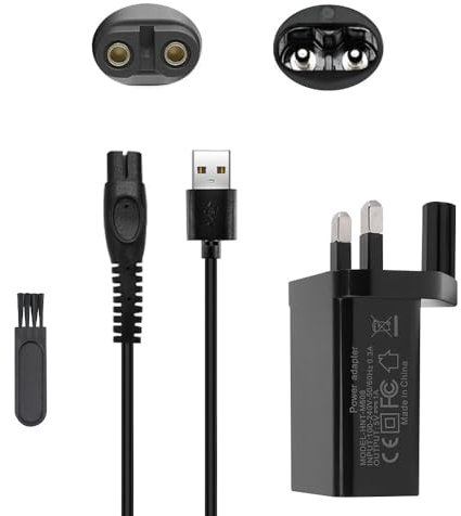 5V Charger Fit for Philips QP2724 QP2824 QP2834 S3145 X3001 X3053 S7887 S5887 S5884 MG5910 MG7910 MG7950 MG9510 MG9520 Electric Shaver Power Adapter Cord Compatible with One Blade 3000X 3000 5000