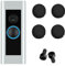 HARY Doorbell Button Replacement Ring Doorbell Pro Buttons Replacement Ring Doorbell Accessories Include 4 Pcs Black Doorbell Buttons and 2 Pack Screws Repair Damaged Button