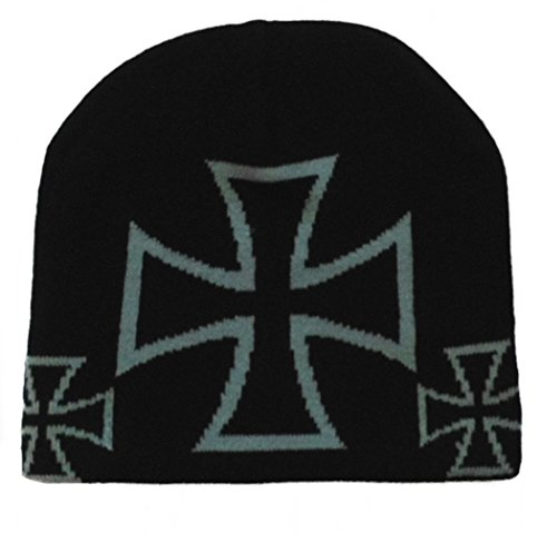 Black Out Iron Cross Eisernes Kreuz Beanie Mütze