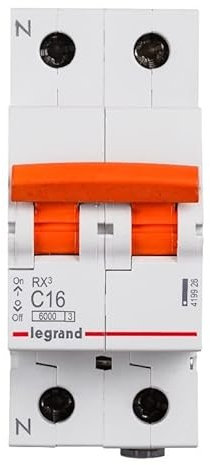 Interruptor magnetotermico para vivienda Legrand 419939 RX3 2 polos 6KA 40A