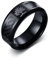 BOBIJOO JEWELRY - Ring Ring Mann Alliance Carbon-Schwarz Baum des Lebens, Bibel, Kreuz Christi 8mm - 21 (11 US), Edelstahl 316