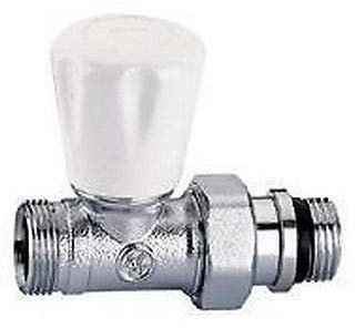 341302 Vanne manuelle 3/8pour radiateurs, raccordements droits, CALEFFI