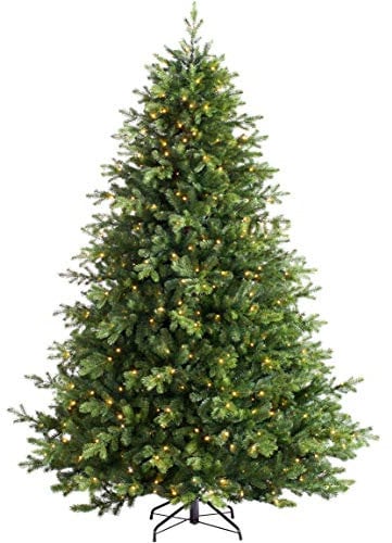 WeRChristmas Prelit Balsam Fir Christmas Tree with 600 Chasing Warm LED Lights, Multi-Colour, 7 feet/2.1m