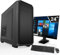 SYSTEMTREFF Office Komplett PC Set Intel Core i5-12400 6x4.4GHz | UHD 730 4K HDMI DX12 | 1TB M.2 NVMe | 32GB DDR4 RAM | WLAN Silent Desktop Paket Computer Rechner für Büro Business Multimedia