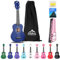 EastRock Ukulele Sopran 21 Zoll, Ukulele Kit für Anfänger mit Tasche, Saite, Bedienungsanleitung,Geeignet für Anfänger, Erwachsene, Profi-Künstler (Dunkelblau)