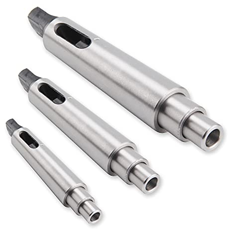 KingSaid 3 Stück Morsekegel Reduzierhülsen Konushülse Bohrfutteraufnahme Kegeldorn Adapter Set MK4 MK3 MK2 MK1 für Drehfräsen