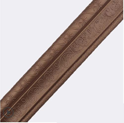 Guest Ruyunlai Tapetenbordüre selbstklebend PVC Sockelleiste Dekorative Bordüre Selbstklebende Home Schlafzimmer Badezimmer Tiefer Kaffee 8cm X 230cm*2 Pcs