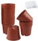 WAIZHIUA 50 Pack Plastic Plant - 7.5cm Nursery Pots, Small Flower Plant Container with Plant Labels for Succulent, Fruit, Vegetable Seedlings Transplanting
