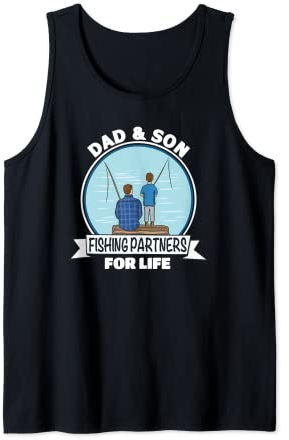 Dad & Son - Fishing Partners for Life Papa Und Sohn Angel Tank Top