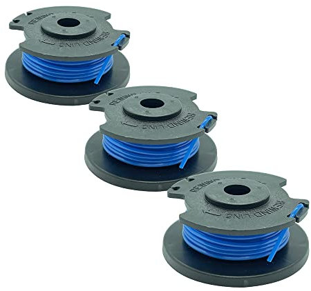 RAC124 1.6mm Replacement Spool Trimmer Line Compatible with Ryobi RLT1825, RLT1825M13, RLT2925, OLT1825, OLT1825M, P2000, 18v, 24v, 40v (3pcs) by Mumaxun