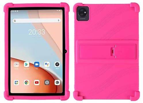 FKQLH Coque pour Blackview Tab 7 WiFi, Supporter Silicone Enfants Housse de Protection Poids Léger Stand Coque Cover pour Blackview Tab 7 WiFi Tablet 10 Pouces, Rose