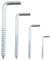 INCREWAY 60 tornillos de gancho en L, ganchos autorroscantes en forma de L, tornillos de acero al carbono con hombros cuadrados, ganchos de acero al carbono, gancho en ángulo recto para colgar tazas,