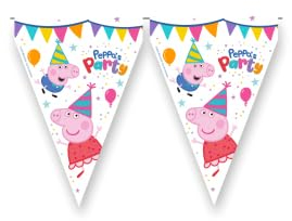 BeenSmile, Peppa Wutz Geburtstagsgirlande, Geburtstag Dekoration für Kinder, Kinderpartys, Geburtstage und Feiern, Partyartikel, 1 Partygirlande