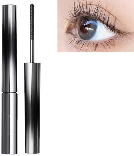 3D Curling Eyelash Iron Mascara,Mascara 3D Waterproof,Waterproof Iron-Brush Mascara,Long Lasting Bristleless Mascara,Washable Lengthening Mascara Black,3D Curling Eyelash Iron-Strong Mascara,1PC
