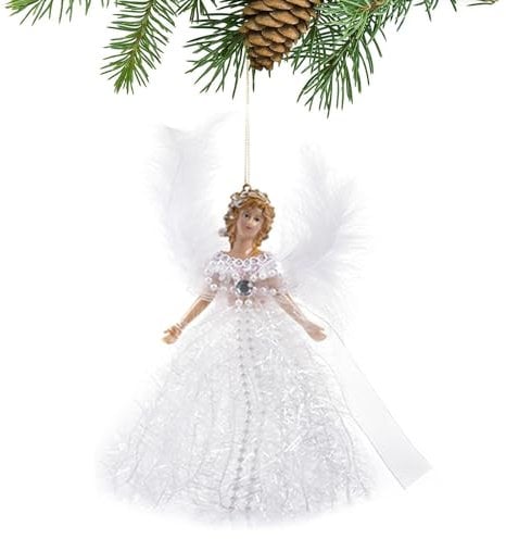 Christmas Angels For Tree, Angel Tree Toppers Christmas Decorations, Christmas Tree Decorations, Christmas Angel Pendant Decoration With Wings For Tree