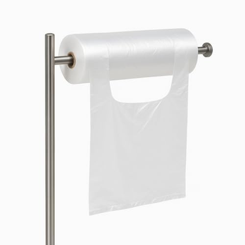 Knotenbeutel auf Rolle 22+12x40 cm Transparent 190 Stk./Rolle lebensmittelecht Hemdchenbeutel für Obst und Gemüse (1 Rolle (190 Stk.))