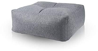 Ecopuf Luca - Sitzhocker Filz Hocker Dekohocker Sitzwürfel Fußhocker Sitzkissen Pouf Ottomane Fußbank Größen 75 X 30 cm Farbe Grau