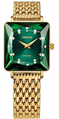 JOWISSA Grün/Gold Facet Princess Schweizer Damenuhr J8.067.M