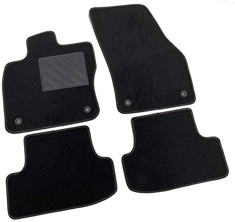 Fußmatten Seat Ateca ab 2016, passgenau, rutschfest, Absatzschoner aus PVC, Befestigung…, Schwarz