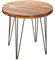 Riess Ambiente Massiver Esstisch MAKASSAR 80cm Sheesham rund mit Hairpin Legs Bistrotisch Tisch