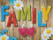 Abillyn Kreuzstich Stickpackungen Vorgedruckt, Holzschild Familie und Liebesherzen Bilder Stickerei Set (Familie)