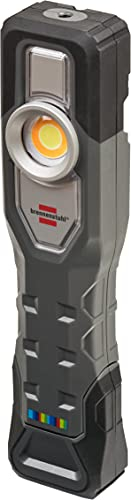 Brennenstuhl Lampe torche LED HL 701 AT rechargeable avec indice de rendu de couleur/Torche LED (900lm + 200lm, IP54, IRC, variateur de lumière, autonomie max. 24h, câble USB fourni)